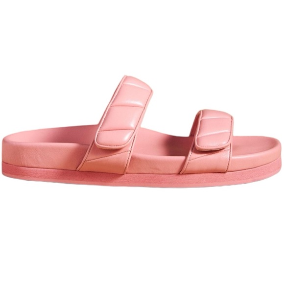New Bibi Lou x Anthropologie Cortona Puff-Strap 8 Off White Adjustable Slide - Picture 6 of 9